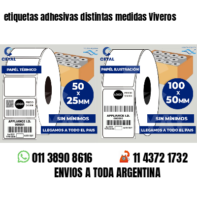 etiquetas adhesivas distintas medidas Viveros