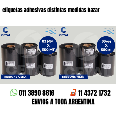 etiquetas adhesivas distintas medidas bazar