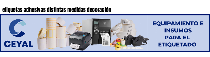 etiquetas adhesivas distintas medidas decoración