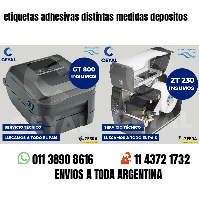 etiquetas adhesivas distintas medidas depositos
