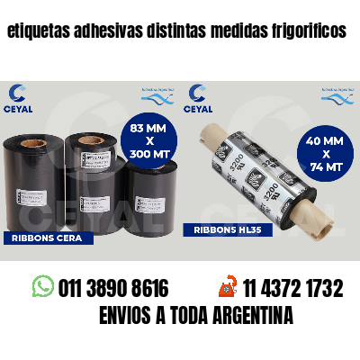 etiquetas adhesivas distintas medidas frigorificos