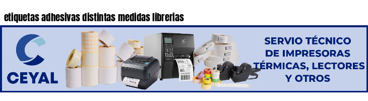 etiquetas adhesivas distintas medidas librerias