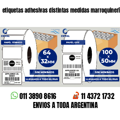 etiquetas adhesivas distintas medidas marroquinería