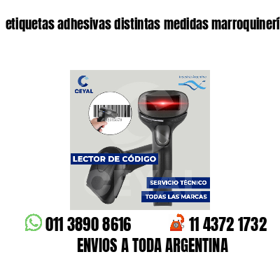etiquetas adhesivas distintas medidas marroquinería