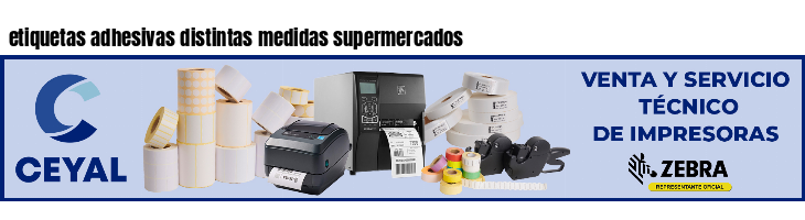 etiquetas adhesivas distintas medidas supermercados