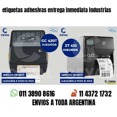 etiquetas adhesivas entrega inmediata industrias