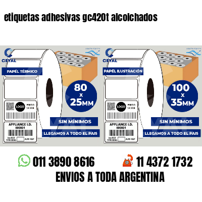 etiquetas adhesivas gc420t alcolchados