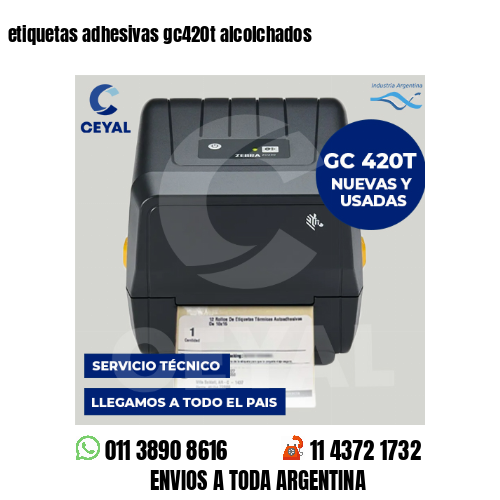 etiquetas adhesivas gc420t alcolchados