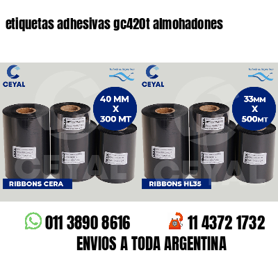 etiquetas adhesivas gc420t almohadones