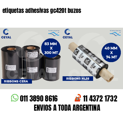 etiquetas adhesivas gc420t buzos