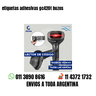 etiquetas adhesivas gc420t buzos