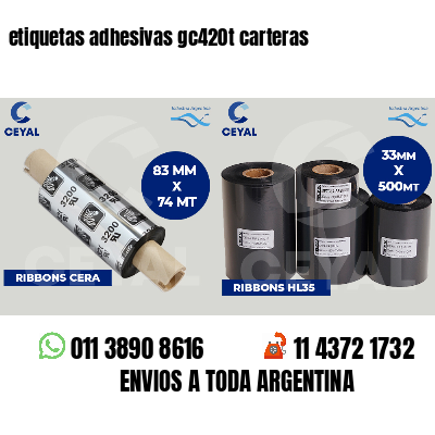 etiquetas adhesivas gc420t carteras