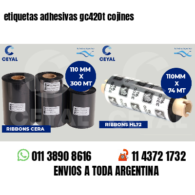 etiquetas adhesivas gc420t cojines