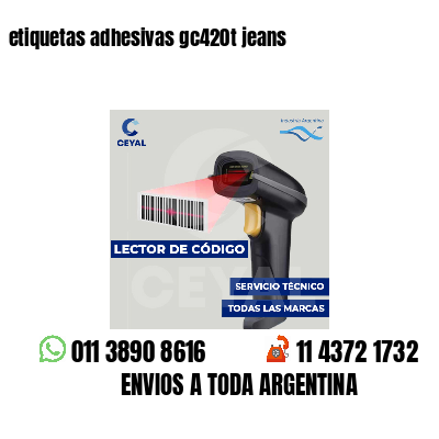 etiquetas adhesivas gc420t jeans