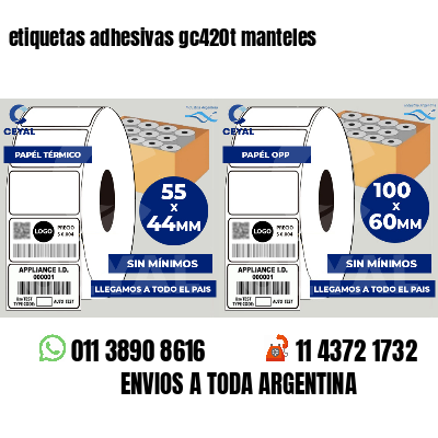 etiquetas adhesivas gc420t manteles