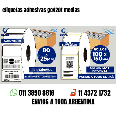etiquetas adhesivas gc420t medias