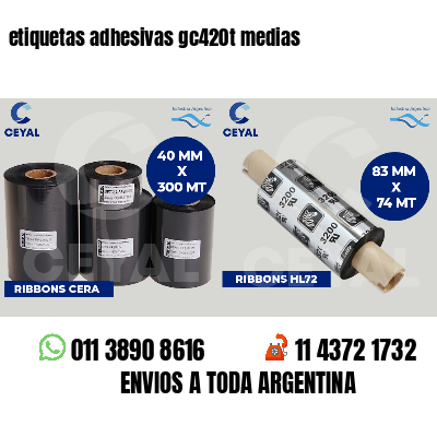 etiquetas adhesivas gc420t medias