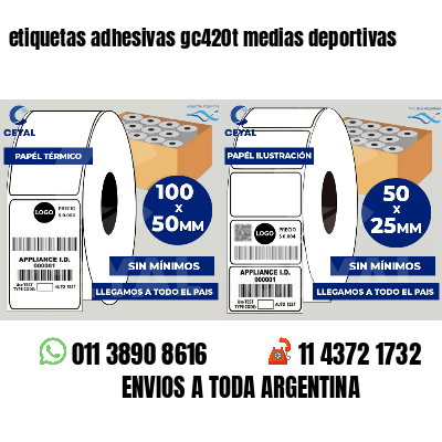 etiquetas adhesivas gc420t medias deportivas