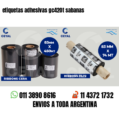 etiquetas adhesivas gc420t sabanas