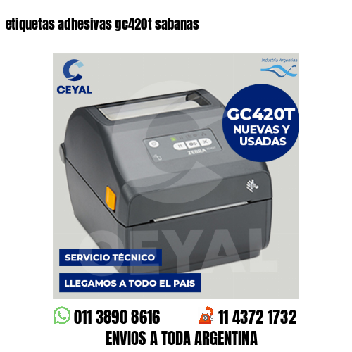 etiquetas adhesivas gc420t sabanas