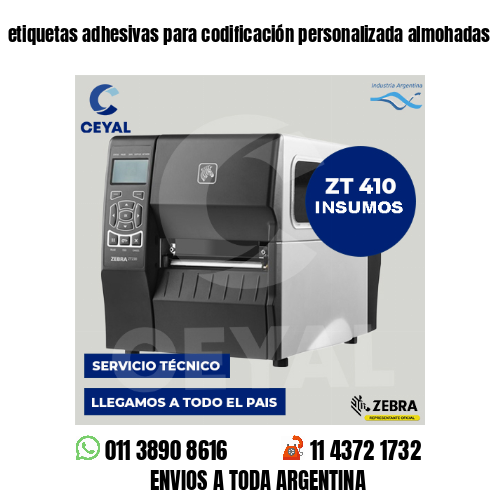 etiquetas adhesivas para codificación personalizada almohadas