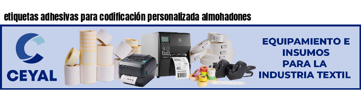etiquetas adhesivas para codificación personalizada almohadones