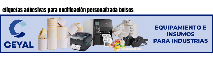 etiquetas adhesivas para codificación personalizada bolsos