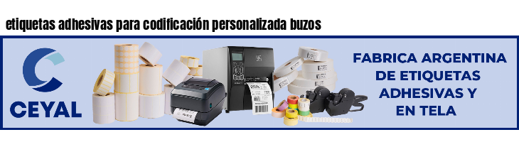 etiquetas adhesivas para codificación personalizada buzos