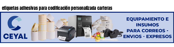 etiquetas adhesivas para codificación personalizada carteras