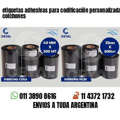 etiquetas adhesivas para codificación personalizada colchones