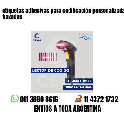 etiquetas adhesivas para codificación personalizada frazadas