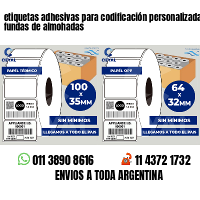 etiquetas adhesivas para codificación personalizada fundas de almohadas