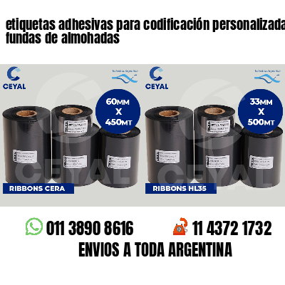 etiquetas adhesivas para codificación personalizada fundas de almohadas