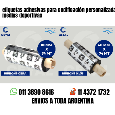 etiquetas adhesivas para codificación personalizada medias deportivas