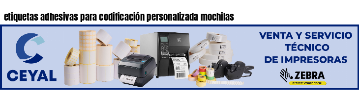 etiquetas adhesivas para codificación personalizada mochilas