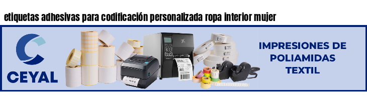 etiquetas adhesivas para codificación personalizada ropa interior mujer