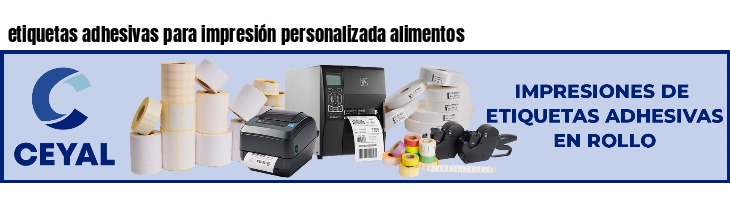 etiquetas adhesivas para impresión personalizada alimentos