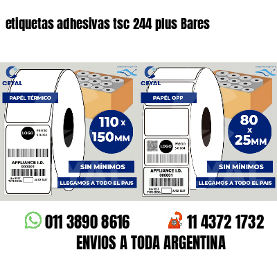 etiquetas adhesivas tsc 244 plus Bares