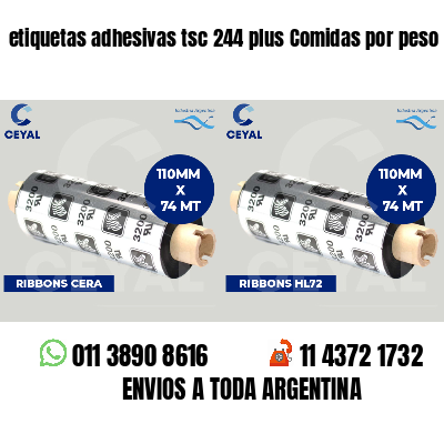 etiquetas adhesivas tsc 244 plus Comidas por peso