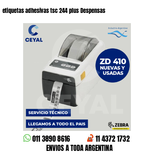 etiquetas adhesivas tsc 244 plus Despensas