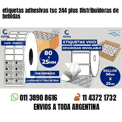 etiquetas adhesivas tsc 244 plus Distribuidoras de bebidas