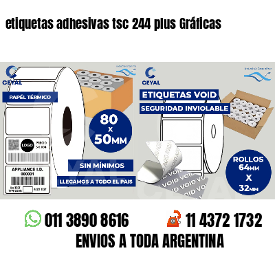 etiquetas adhesivas tsc 244 plus Gráficas