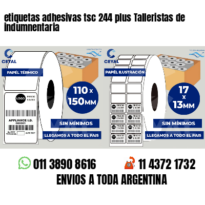 etiquetas adhesivas tsc 244 plus Talleristas de indumnentaria