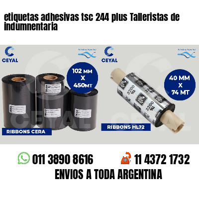 etiquetas adhesivas tsc 244 plus Talleristas de indumnentaria