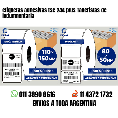 etiquetas adhesivas tsc 244 plus Talleristas de indumnentaria
