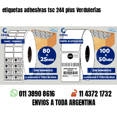etiquetas adhesivas tsc 244 plus Verdulerías