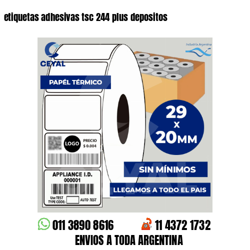 etiquetas adhesivas tsc 244 plus depositos
