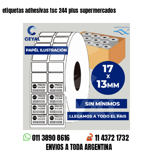 etiquetas adhesivas tsc 244 plus supermercados