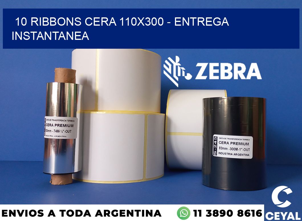 10 Ribbons cera 110x300 - entrega instantanea