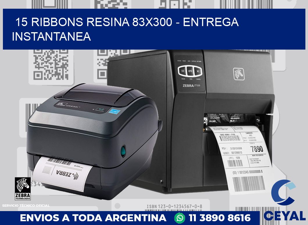 15 Ribbons resina 83x300 - entrega instantanea